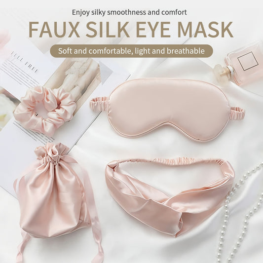 Faux Silk Eye Mask